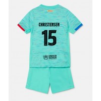 Barcelona Andreas Christensen #15 Tredje trøje Børn 2023-24 Kortærmet (+ Korte bukser)
